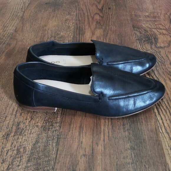 ALDO Women's Joeya Leather Slip-On Loafer Size 8 - Picture 2 of 6